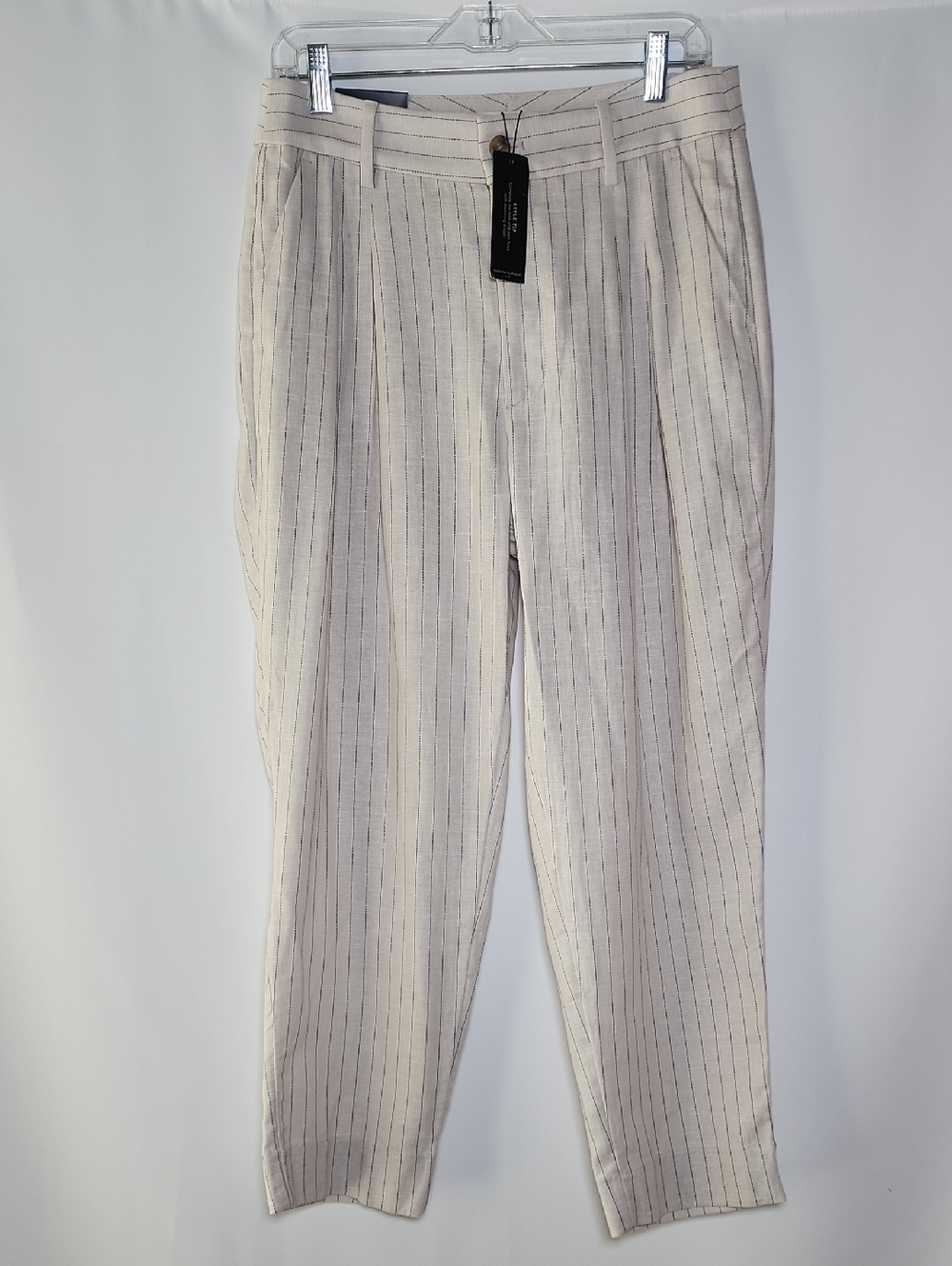 BANANA REPUBLIC | Cream Pinstrip Crop Pants